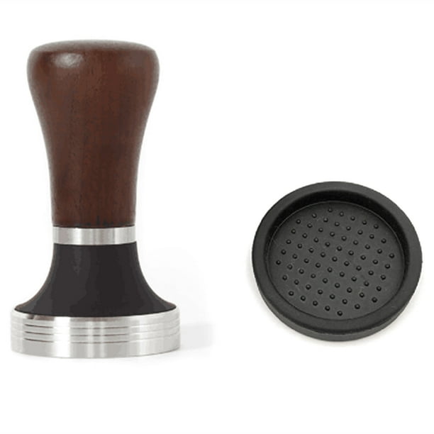 Symkmb Walnut Handle Coffee Tamper 51mm, Espresso Hand Tamper 51mm,304 Stainless Steel Espresso