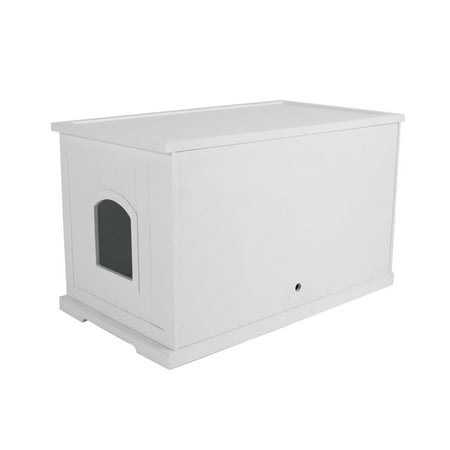 Merry Products Decorative Bench With Enclosed Cat Litter Washroom
