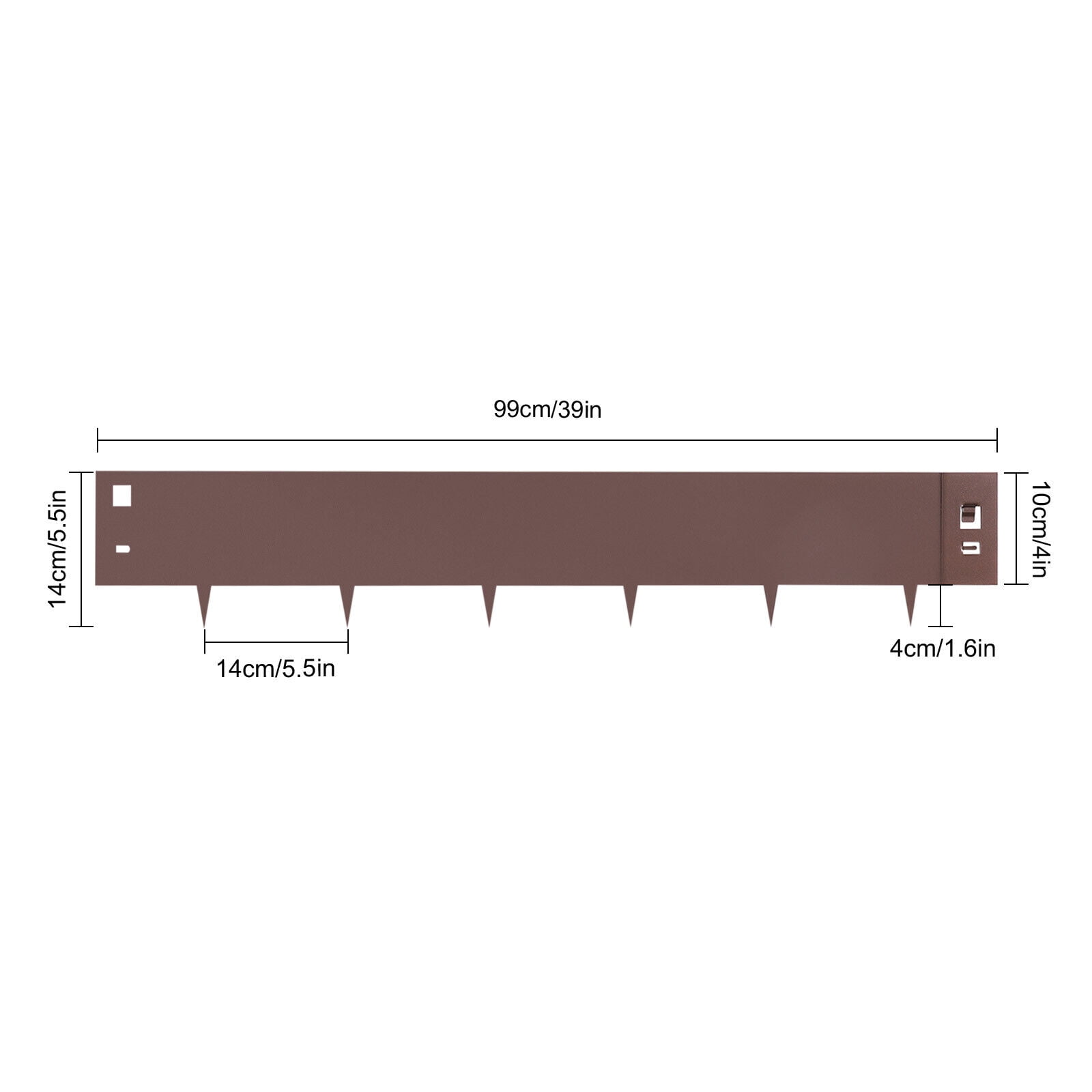 4"x39" 5x Metal Landscape Edging Steel Lawn Edging Bendable Metal Garden Barrier