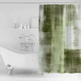 thumbnail image 4 of Extra Long Shower Curtain 72x84 Inch, Sage Green Shower Curtain Waterproof Bathroom Decor Abstract Ombre Smear Street Art Painting Fabric Bath Curtain Set Accessories with Hooks, 4 of 6