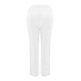 thumbnail image 5 of Munlar With Pockets Womens Straight Pants Slim Fit Mid Waist White Drawstring Casual Pants for Women, 5 of 6