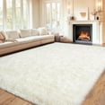 thumbnail image 6 of 8x10 Area Rugs for Living Room, Ultra Soft Fluffy Shag Floor Carpet, Modern Indoor Plush Fuzzy Rugs for Bedroom Kids Room Nursery Dorm Home Decor Aesthetic, Cream White, 6 of 7