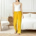 thumbnail image 4 of Salouo Yellow Lemon Print Women's Pajama Pants Casual Loose Sweatpants PJs Flowy Pants Drawstring Palazzo for Women Wide Leg Pants Lounge Pajama -Small, 4 of 8