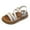 White, variant on BOBOGOJP Girls Summer Shoes Cork Footbed Sandals with Adjustable Buckle Casual Slides Open Toes Flat White for Size 10.5
