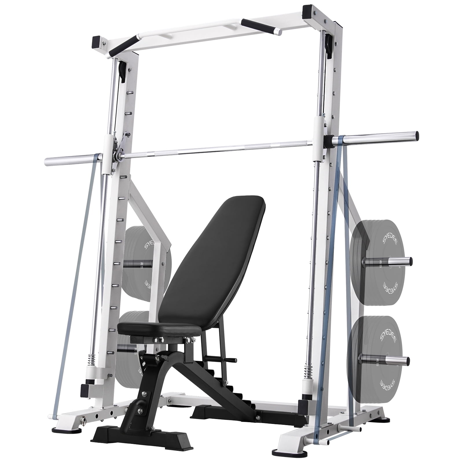 syedee Smith Machine Home Gym, 2500lbs Weight Capacity Power Rack Cage