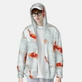 thumbnail image 3 of Picia Koi Fish Corals,Spring Summer Women's Men's UPF 50+ Sun Protection Hoodie Shirt Long Sleeve SPF Fishing Outdoor UV Hiking Lightweight Shirts-XX-Large, 3 of 9