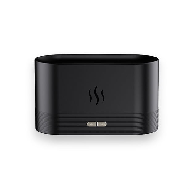 Humidificador simulación llama luz luz aroma difusor silencioso operación sala de estar escritorio neblina pulverizador hotel vivero ambientador negro Advancent HA012590-01B