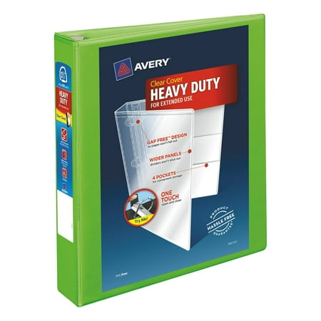 Heavy-Duty View Binder, 1.5", Pacific Blue