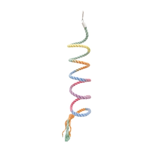 Juguete de cuerda para pájaros, cuerda de escalada colorida, jaula de pie para loros y pinzones. estilo D