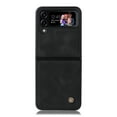 thumbnail image 3 of Compatible with Samsung Galaxy Z Flip 4 Case, Retro Anti-Drop Durable PU Leather Women Girls Men All Inclusive Reinforced Corners Case for Samsung Galaxy Z Flip 4 5G 2022, Black, 3 of 11