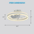 thumbnail image 3 of Oaks Aura 19.7” Integrated LED Low Profile Ceiling Fan with Remote Control and Dimmable Lighting, 3 of 8