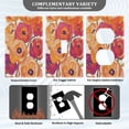 thumbnail image 3 of Yayeee Toggle Light Switch Wall Plate 1-Gang 4.5"x2.7" Home Decorative Outlet Cover, Orange Hand Drawn Floral, 3 of 7