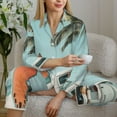 thumbnail image 6 of Daiia Vintage Surf Van Beach for Women's Long-Sleeved Pajama Set – Soft & Comfortable Sleepwear Button-Up Pajamas Cozy Lounge Wear-, 6 of 7
