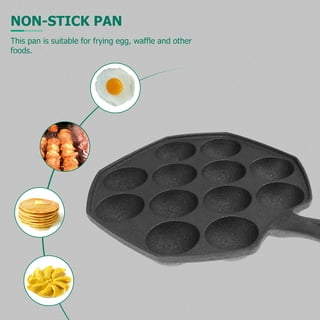 WUWEOT Nonstick Aebleskiver Pan, Cast Iron Takoyaki Griddle Stuffed Pancake  Maker for Making Munk, Pancake Balls, Poffertjes, Puffs, Takoyaki, Banh