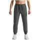 thumbnail image 1 of Pantalones largos para hombre, informales, de moda, con cintura elástica, lisos, largos y elásticos, de poliéster, 1 of 5