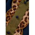 thumbnail image 6 of Women's Navy Blue Leopard Print Tunic Dress – Casual Short Sleeve with Metallic Trim for Summer, XL, 6 of 10