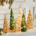 thumbnail image 2 of Opvise Glass LED Christmas Tree Lamp Lighted Tabletop Holiday Decoration Warm White Timer Battery Operated Multiple Sizes, 2 of 7