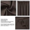 thumbnail image 5 of PiccoCasa 2Pcs Blackout Curtains Sliding Rod Pocket Door Panel Darkening Drape, Coffee Color W25 x L40 Inch, 5 of 8