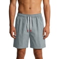 thumbnail image 2 of Xuniizn Athletic Shorts for Men Elastic Waist Solid Color Quick Dry Loose Gym Running Shorts with Zipper Pockets Lightweight Summer Beach Workout Board Shorts, 2 of 8