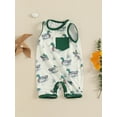 thumbnail image 4 of Baby Toddler Boy Duck Tank Romper 3 6 12 18 Months Round Neck Sleeveless Bodysuit with Pocket Cute Summer Clothes, 4 of 9