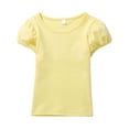 thumbnail image 3 of CMSHTD Shirts for Girls Short Sleeve Summer, Toddler Girls Children T-Shirts Cotton Tees Tops Cute Soft, Yellow 7-8 Years, 3 of 7