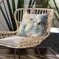 thumbnail image 2 of Amrita Sen Designs CAPL701BrCDS-ZP-26x26 26 x 26 in. Curious Humming Bird Broadcloth Indoor & Outdoor Zippered Pillow - Yellow & Orange, 2 of 4