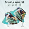 thumbnail image 2 of Kdxio Reflective Bucket Hat - Stylish Sunglasses Iguana Print Bucket Hat for Men,Women, 2 of 6