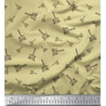 thumbnail image 1 of Soimoi Beige polyester Crepe Fabric Paint Brush Hardware Fabric Prints By Yard 42 Inch Wide, 1 of 3
