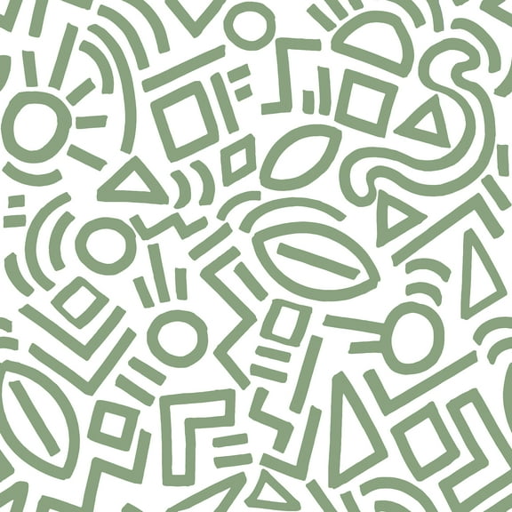 Aelfie Sage Doodle Abstract Peel & Stick Wallpaper