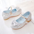 thumbnail image 3 of lnmuld Toddler Girls Soft-Sole Ballet Shoes with Embellishments, Comfortable & Durable for Everyday Wear Color:Silver,Size:7-8 Years, 3 of 6