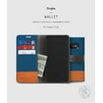 thumbnail image 7 of Galaxy S10e Case, Ringke [Wallet] Premium Leather with Magnet Clasp Flip Kickstand - Navy & Brown, 7 of 7