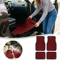 thumbnail image 2 of Car Interior 4 Piece Racing Checkered Floor Mats Non Backing Fit Cars Trucks SUVs 4PCS, 2 of 5