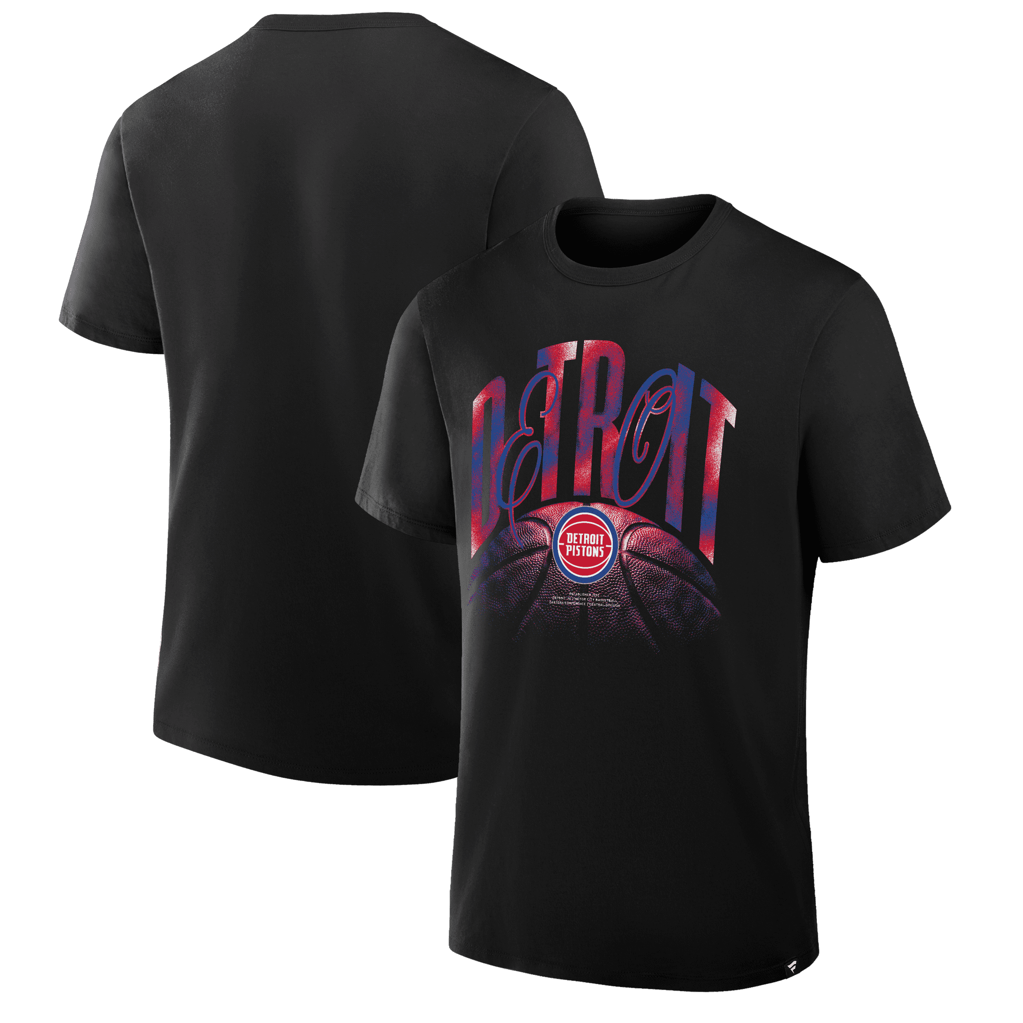Men's Black Detroit Pistons Chrome Legacy T-Shirt