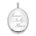 thumbnail image 2 of Sterling Silver Rhodium-plated Forever in My Heart Ash Holder Oval Locket Pendant, 2 of 3