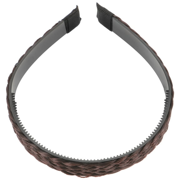 LOLIPPYY Headbands for Braids Braided Hairband for Women Coffee 1Pack