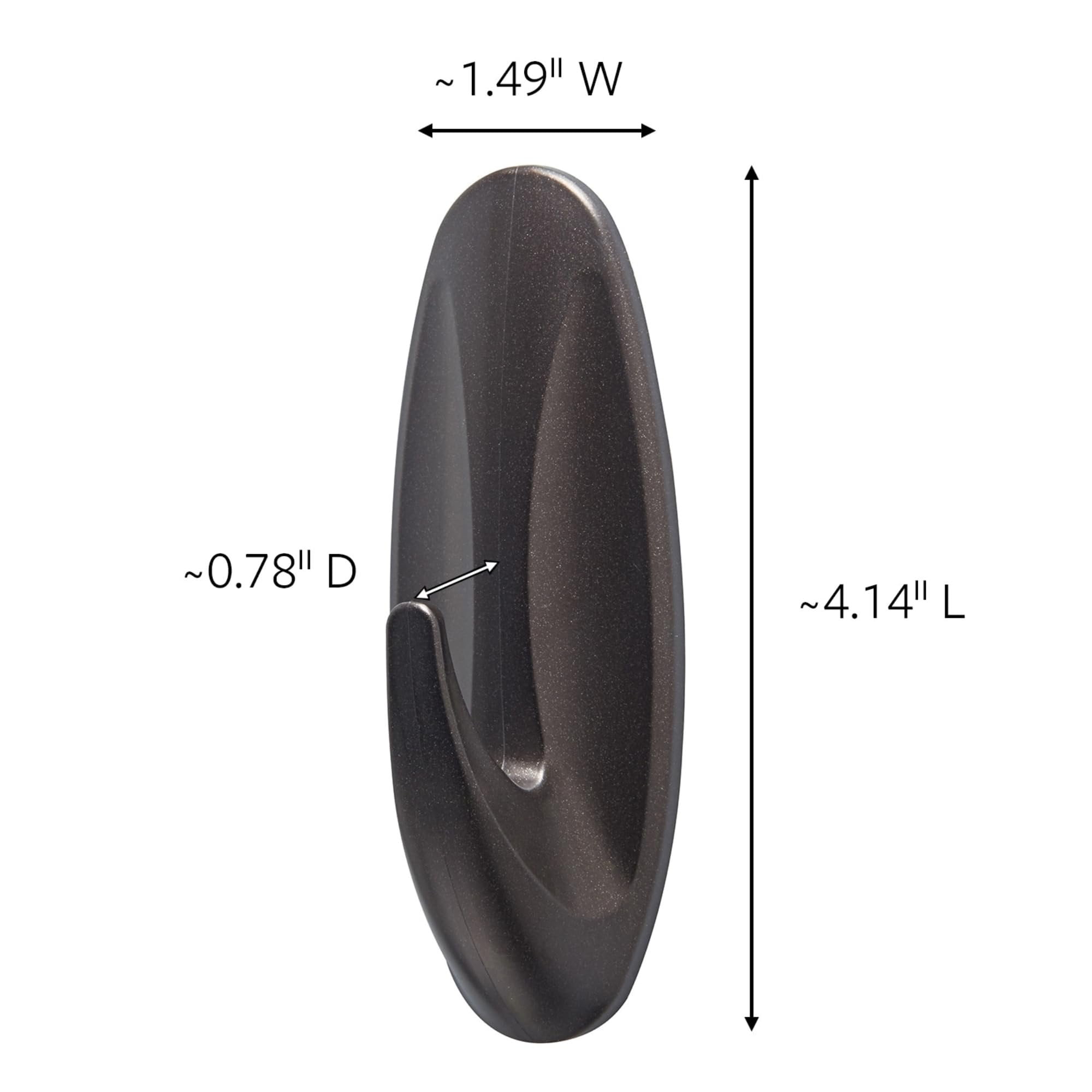 Command Large Outdoor Metallic Bronze Hook [Removable]: 1-Pack Bronze [24-Sets]