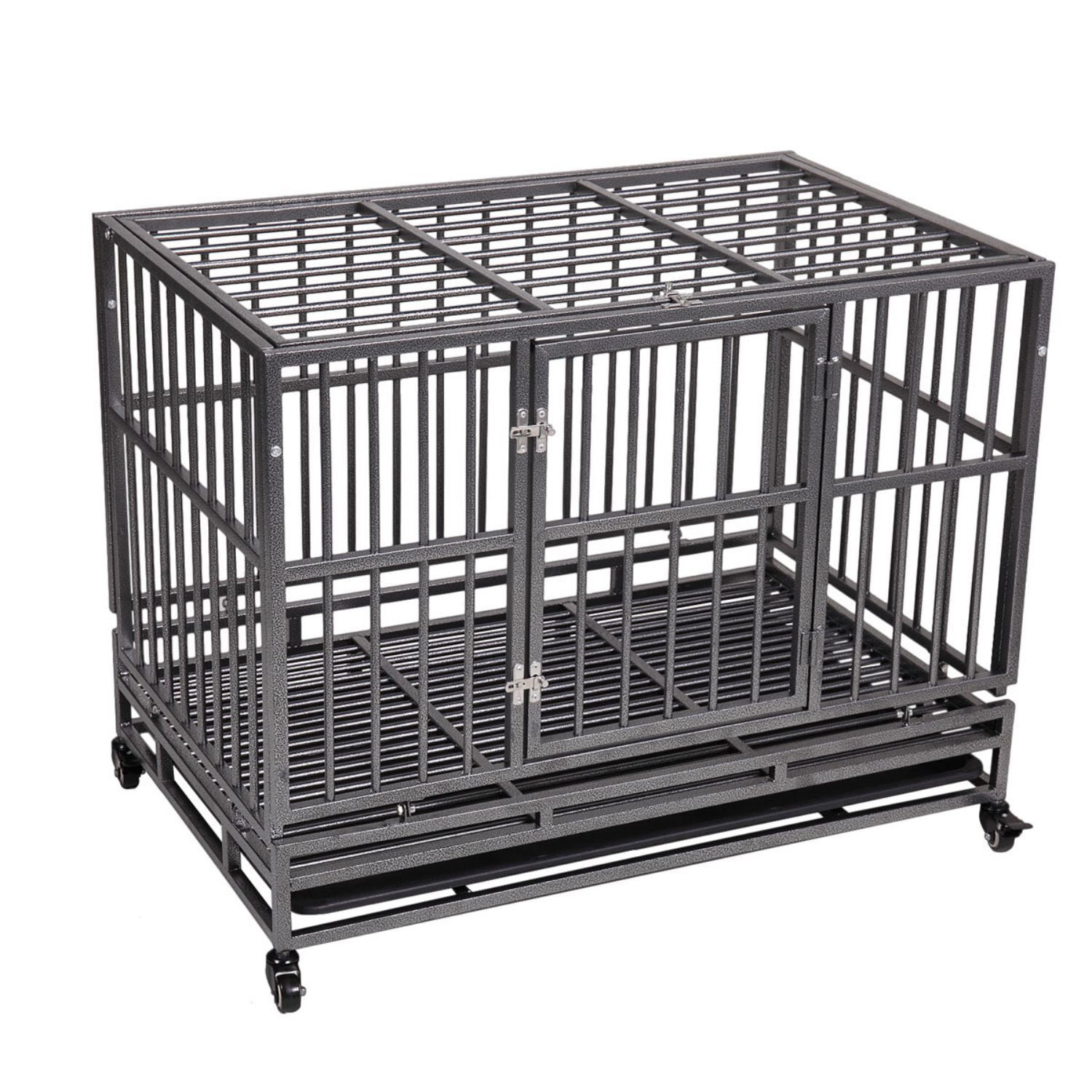 Cmgb 37inch Heavy Duty Metal Dog Cage Crate Collapsible Open Top Pet