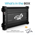 thumbnail image 7 of Lanzar 1 Channel Car Audio Amplifier, 3000 Watt, Monoblock, 2 Ohm, MOSFET, Nickel Plated RCA Input, Bass Boost Circuit, Electronic Crossover Network, Power Protection LEDs - HTG157, 7 of 7