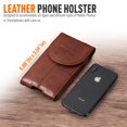 Leather Cell Phone Holster Case with Belt Clip Fits for iPhone 15 Plus