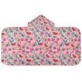 thumbnail image 5 of Yayeee Kids Hooded Towel with Hand Pockets Beach Soft Absorbent Bath Wrap 50 x 23.5 inch, Pink Tropical Pattern, 5 of 5
