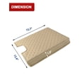 thumbnail image 4 of KBH Center Console Cover for 2007-2014 Silverado Tahoe Sierra Yukon Suburban with Jump Seat Console, Anti-Scratch Leather Arm Rest Cushion Pad Protector Interior Accessories, Beige, 4 of 7
