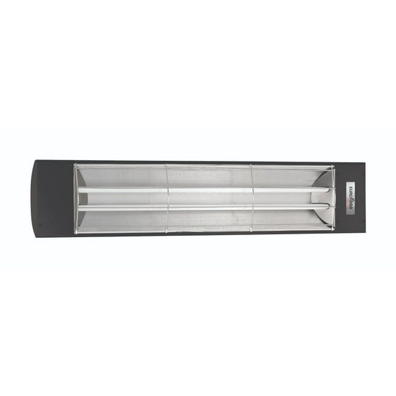 Eurofase Heating - 5000 Watt Electric Infrared Dual Element Heater-208 Voltage-Black Finish-No Fascia Decorative Fascia