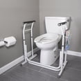 thumbnail image 3 of Vaunn Medical Bathroom Adjustable Height Toilet Rail Grab Bar and Commode Safety Frame Handle, 3 of 4