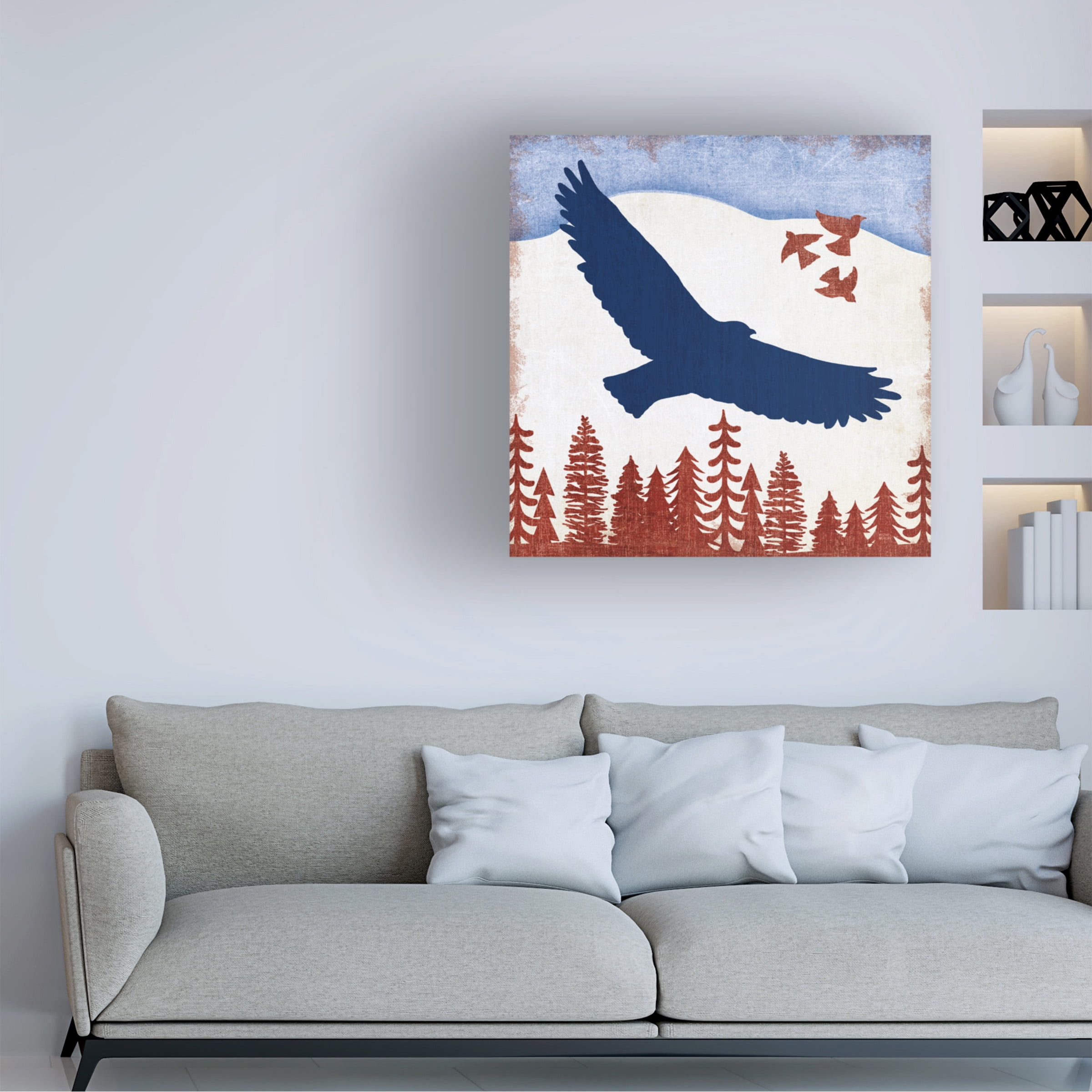 Michael Mullan 'Patriotic Woodland Eagle' Canvas Art