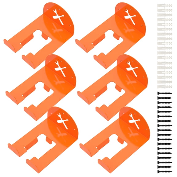 TMWEFUSC 6PCS Carbon Steel Garage Trimmer Rack High Load Capacity Wall Mounted Weed Whacker Holder for Chainsaw