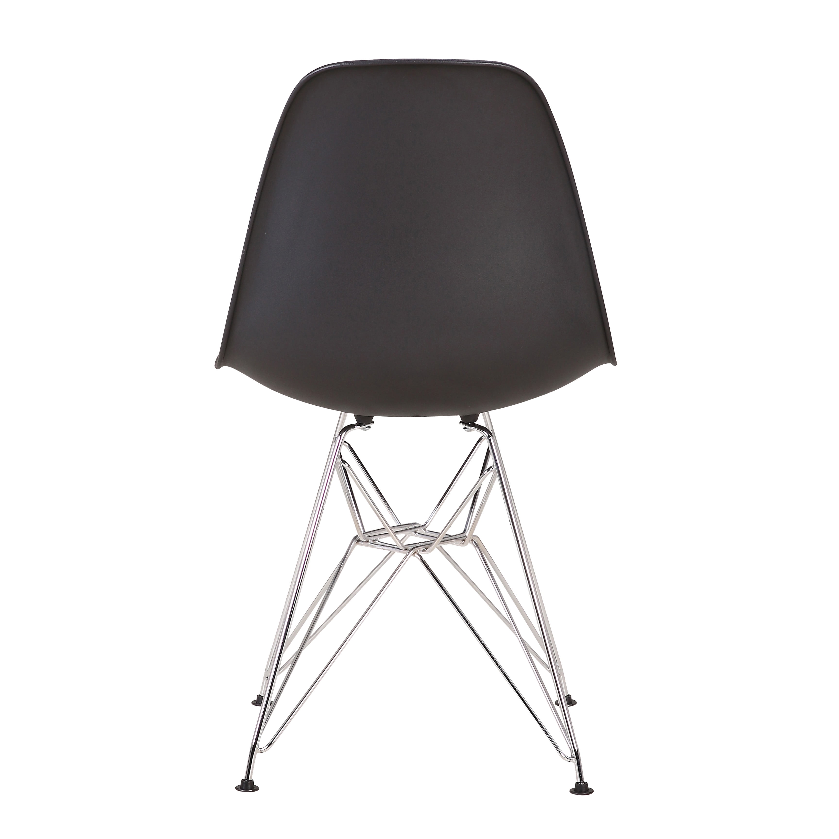 Set of 2,Eames Style Porthos Home EFC026A WHT Dining Chair with Durable Plastic Finish One Size White