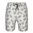 thumbnail image 3 of Goofa Hand Drawn Squirrel Printed Mens Swim Trunks Summer Quick Dry Short Beach Swimwear Bathing Suits-XX-Large, 3 of 9