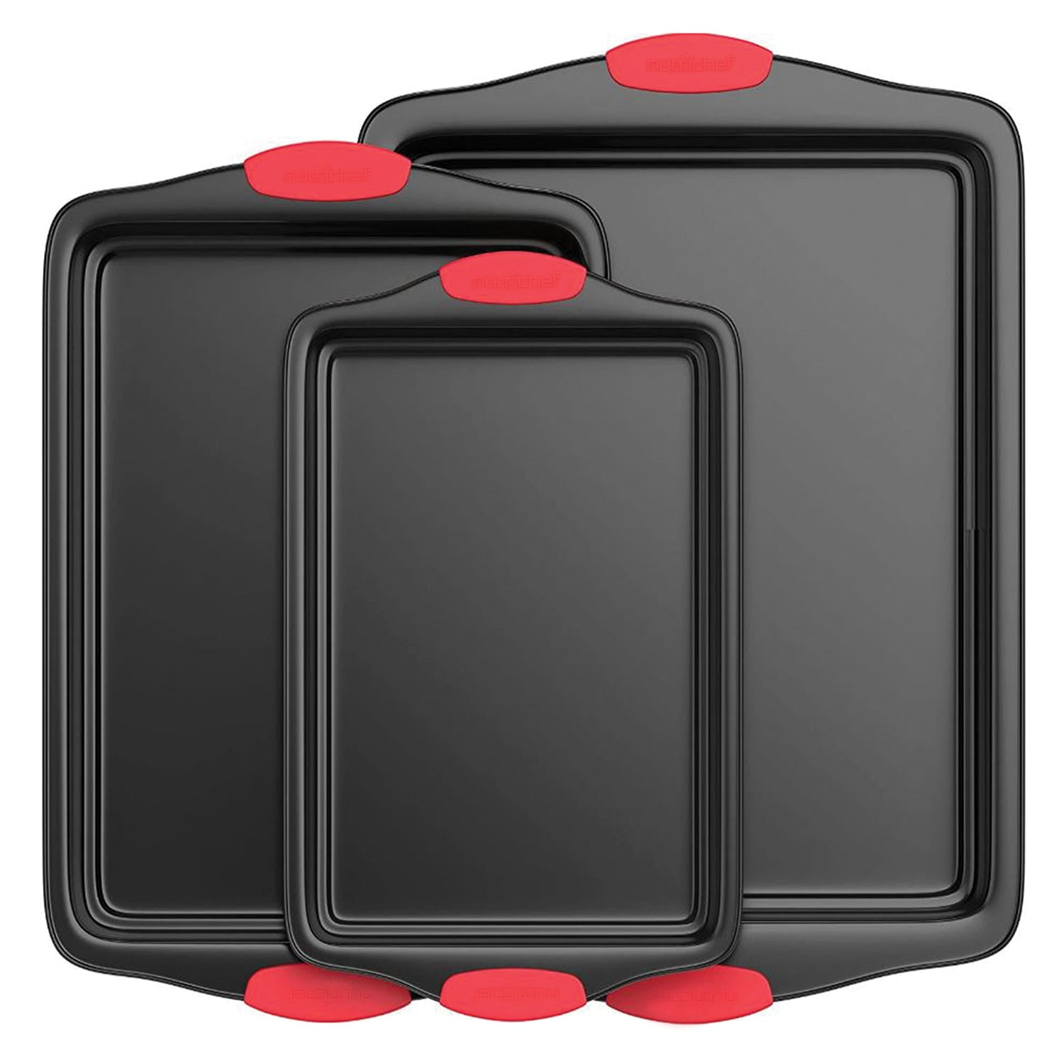 NutriChef NCSBS3S 3-Piece Steel Non-Stick Bakeware Set - Walmart.com - Walmart.com