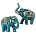 thumbnail image 2 of 1 Par de Estatuilla de de Pareja, Escultura de s de Resina, Estatua de Animal, Decoración, Hogar, Sala de , Oficina, Adorno Azul BLESIY Estatua de escultura de elefante, 2 of 8