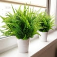thumbnail image 4 of MAMOWEAR 4/8/16PCS Artificial Plants Plastic Boston Fern Bushes Fake Shrubs Greenery for House Outdoor UV Garden Resistant Office Garden Indoor Décor, 4 of 7